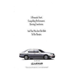 Lexus 1996 LS 400 Car Auto 1990s  Vintage Print Ad